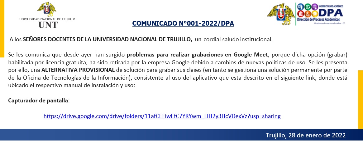 USO DE GRABACIÓN ALTERNA