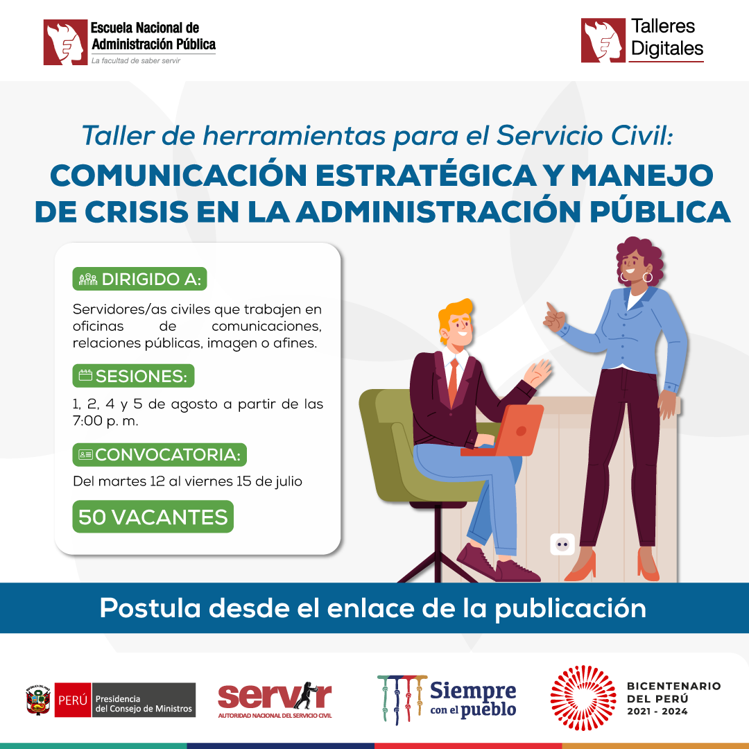 TALLER: COMUNICACION ESTRATEGICA Y MANEJO DE CRISIS EN LA ADMINISTRACION PUBLICA