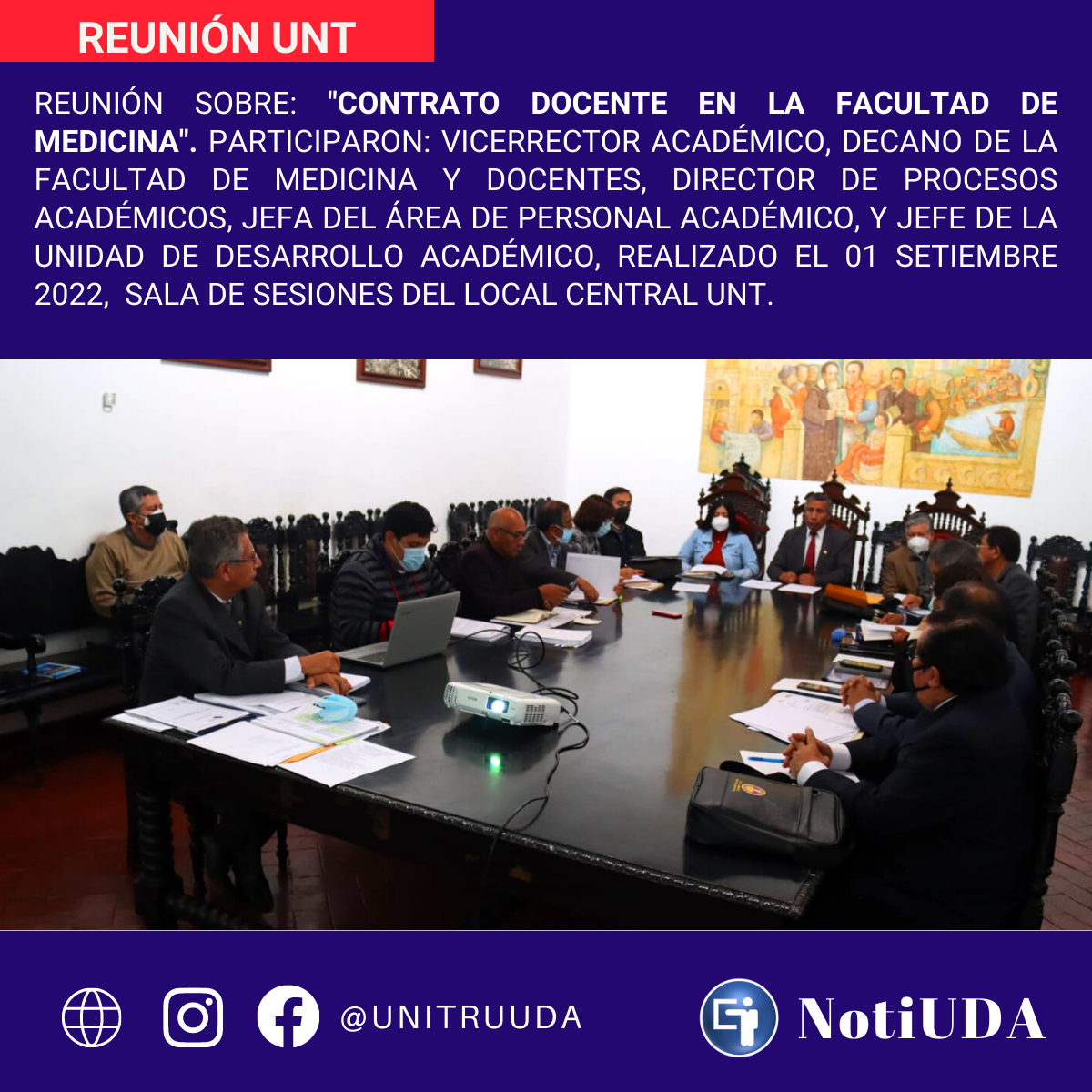 REUNION PRESENCIAL: "CONTRATO DOCENTE Y LICENCIAMIENTO"